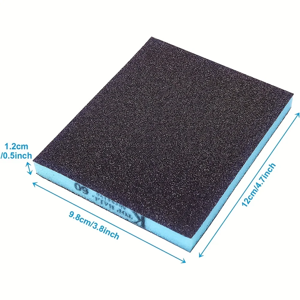 Sanding sponge wet and dry, coarse and fine sand particles 6 different specifications, can be cleaned and reused