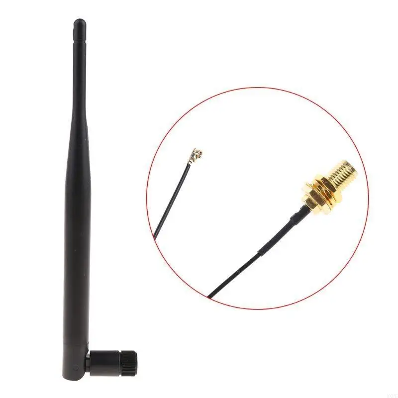 RP-SMA Male 868 MHz 5dBi Wireless Antenna Router Antenna+15cm RP SMA Female To IPX 1.13 Cable
