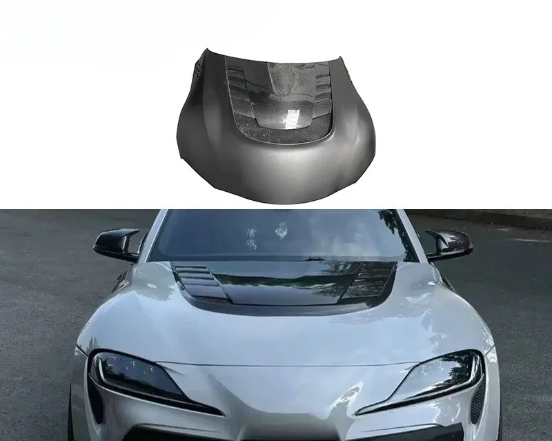 Applicable To: Toyota Supra A90 A91 Bull Demon King VRS Carbon Fiber Cover Hood Retrofit Accessories