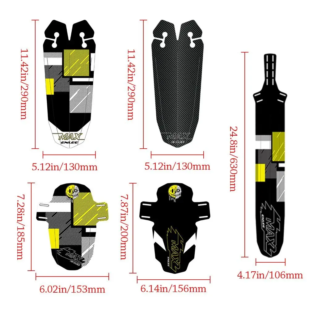 Universeller Mehrfarbiger Fahrrad-Schutzblech aus PP für Vorder- und Hinterrad, Ersatz-Fahrradteile, Schmutzfänger für Outdoor-Sport – Detail 1