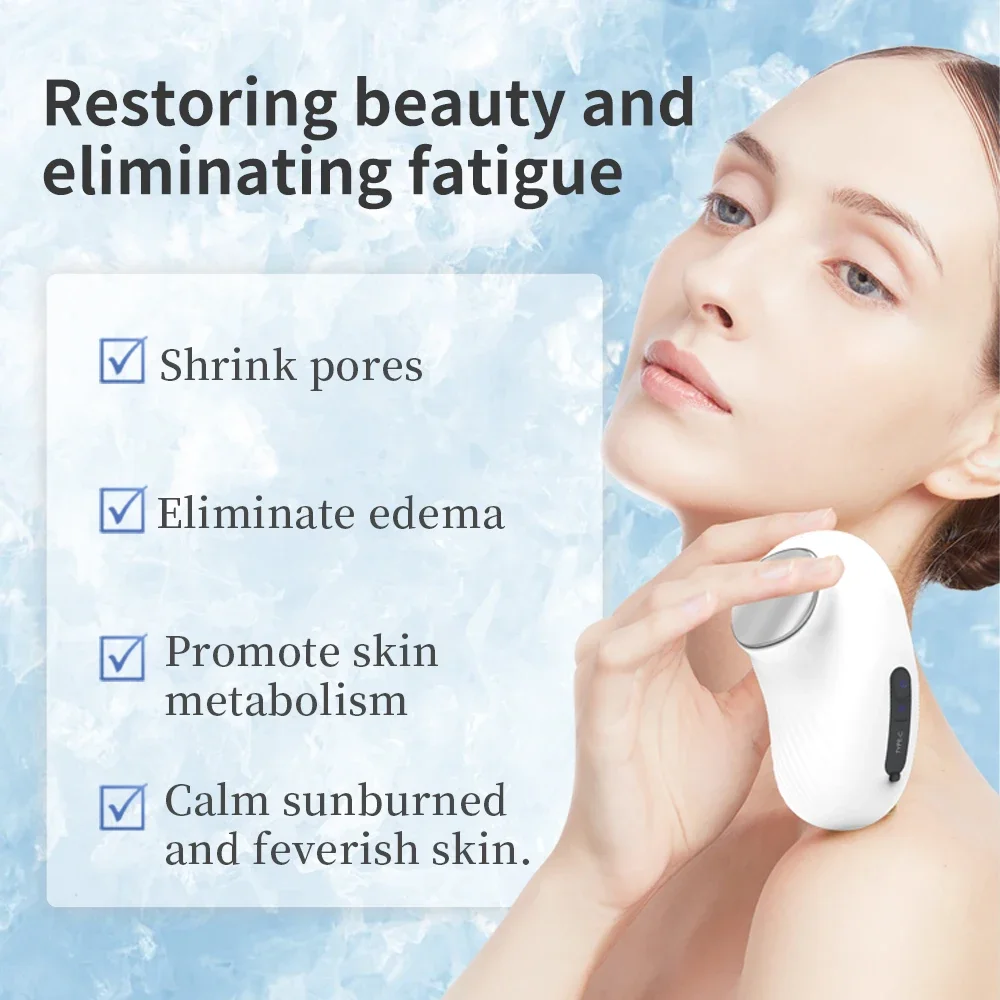 2024 new face beauty machine cold and hot hammer for facial lifting skin tightening pain relief cooling massager