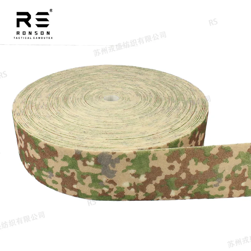 

Germany MULTITARN Camouflage 100% Nylon Loop 4 Inch 10cm Infrared Reflective Tape Camouflage Reusable for Tactical Gear in Stock