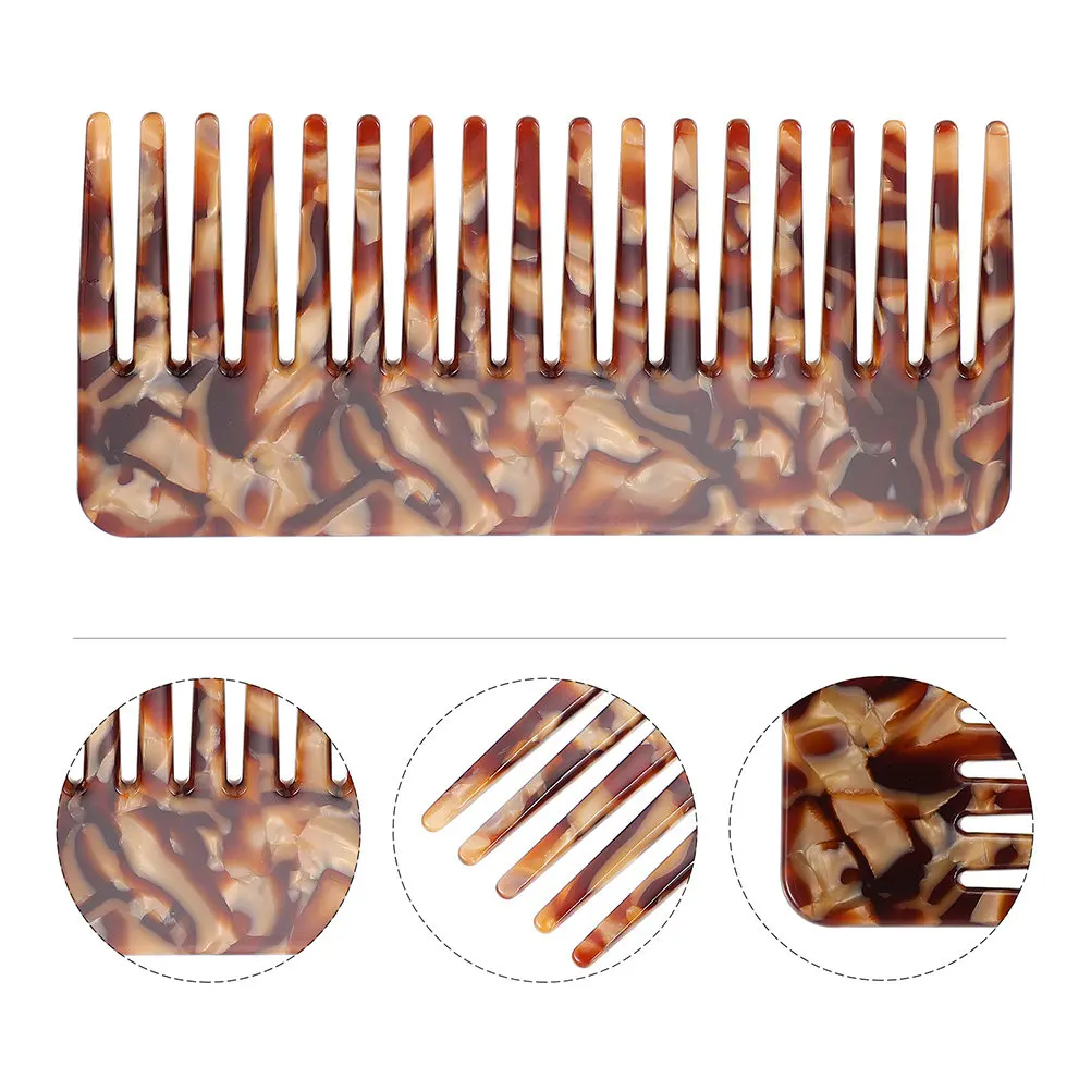 

Набор из 2 антистатических расчесок из ацетатного волокна для распутывания волос, для женских кудрявых волос, для укладки и контроля пушистости