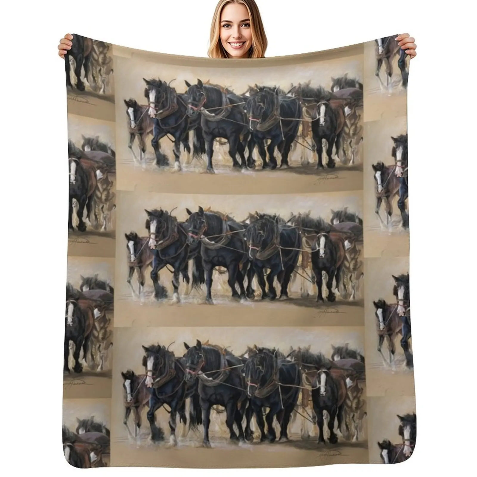 Power and grace Throw Blanket Cozy Sofa Blanket for TV Watching Napping