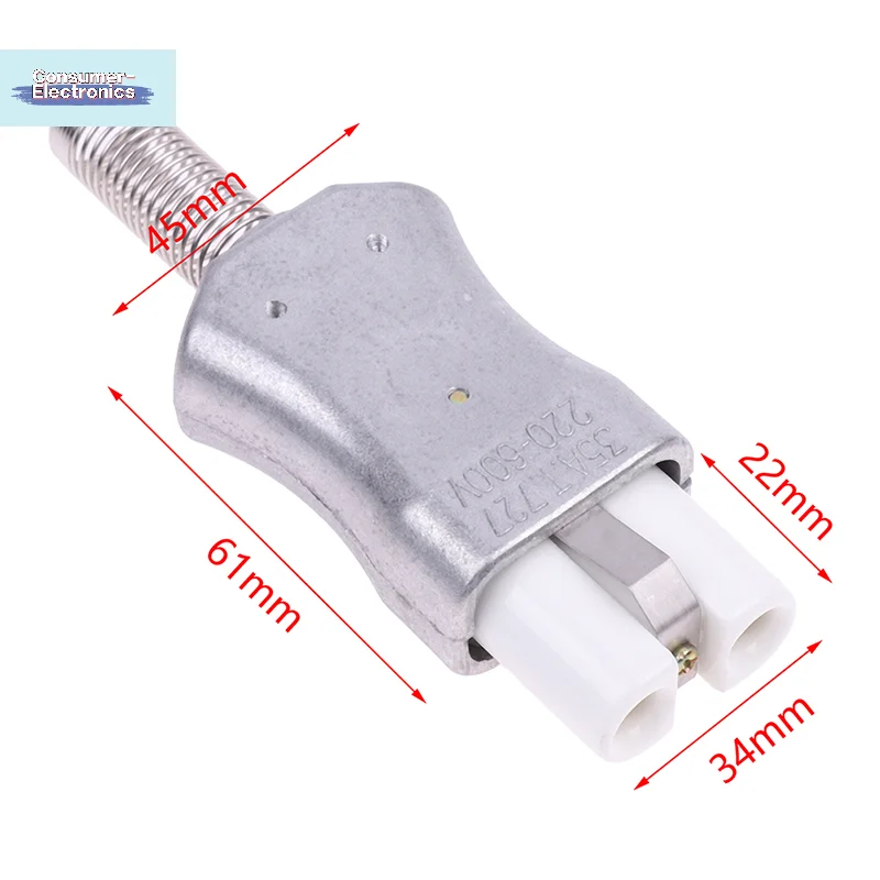 【6mm IEC C8 Ceramic Wiring Industry Socket Plug High Temperature Male Female Connector Electric Oven Power Outlet 35A】