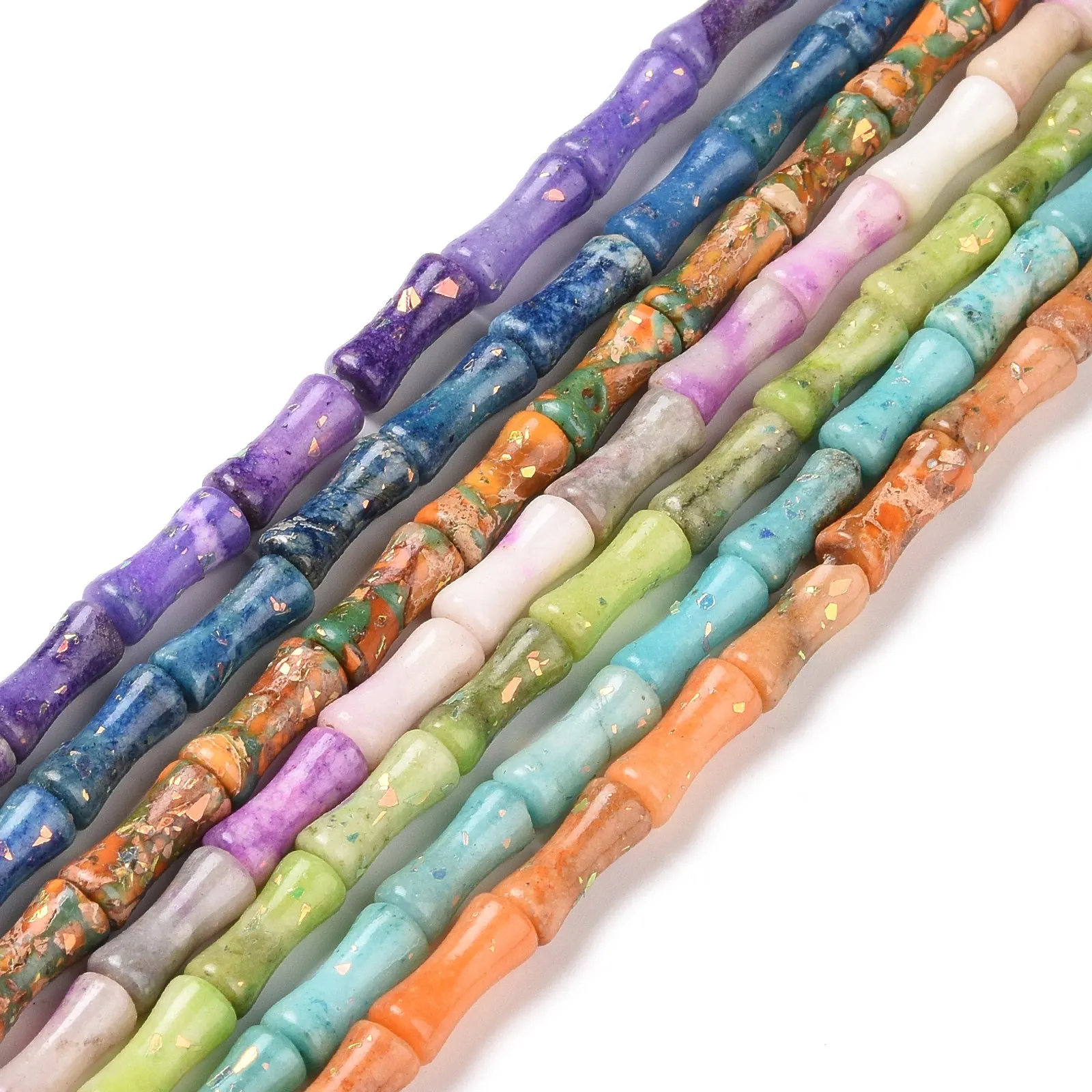 

5Strands Natural & Synthetic Stone Beads Strands Bamboo Stick Bead for DIY Bracelet Necklace jewelry making Decor Accessories