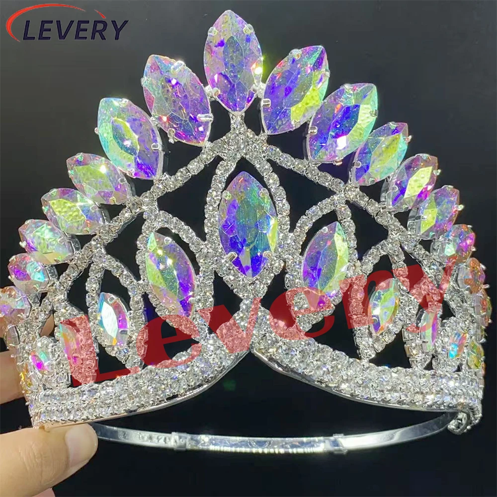 

Levery Tiaras for Women Rhinestone Crystal Headbands Crown Elegant Headdress Decorations for Bridal Wedding Prom Party Costumes