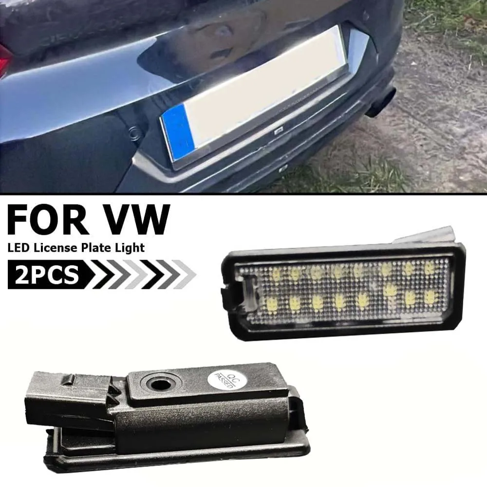 

For VW GTi Golf 4 5 6 7 MK4 MK5 MK6 MK7 Passat B7 CC EOS Scirocco Beetle LED Number License Plate Lights With Canbus 2PCS