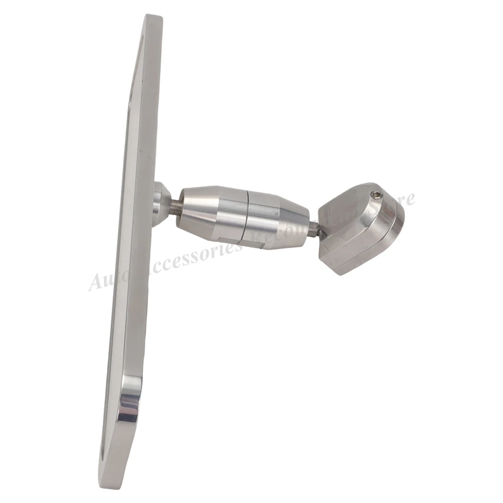 9,25 x 2,38 Zoll polierter Billet-Aluminium-Universal-Innenrückspiegel, kugelförmig gefräst – Detail 8