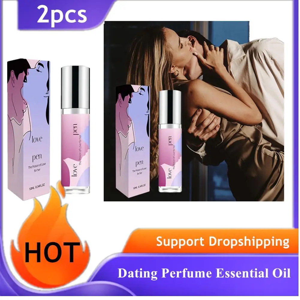 

2pcs Light Fragrance Men Women Dating Perfume Essential Oil Roller Long-lasting Fresh Charmging Aromatherapy Gift 10ml