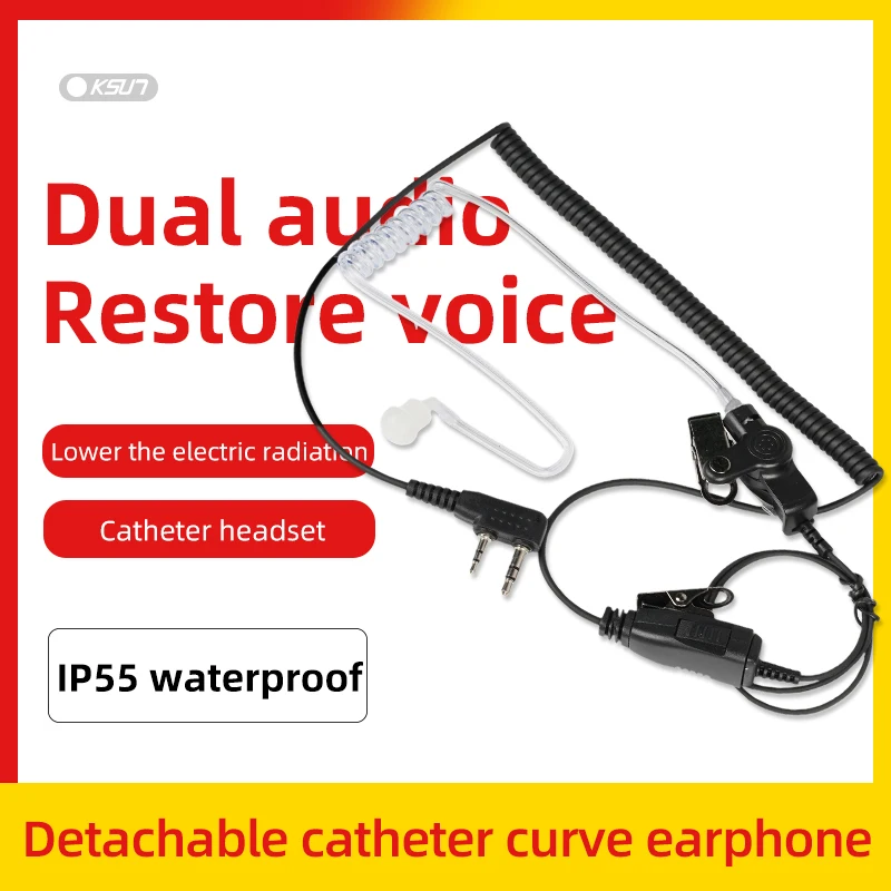 Air Tube Earphones Radio Communicator Walkie Talkie Headset Security Earpiece For Transceiver KSUN Baofeng Wired Headset