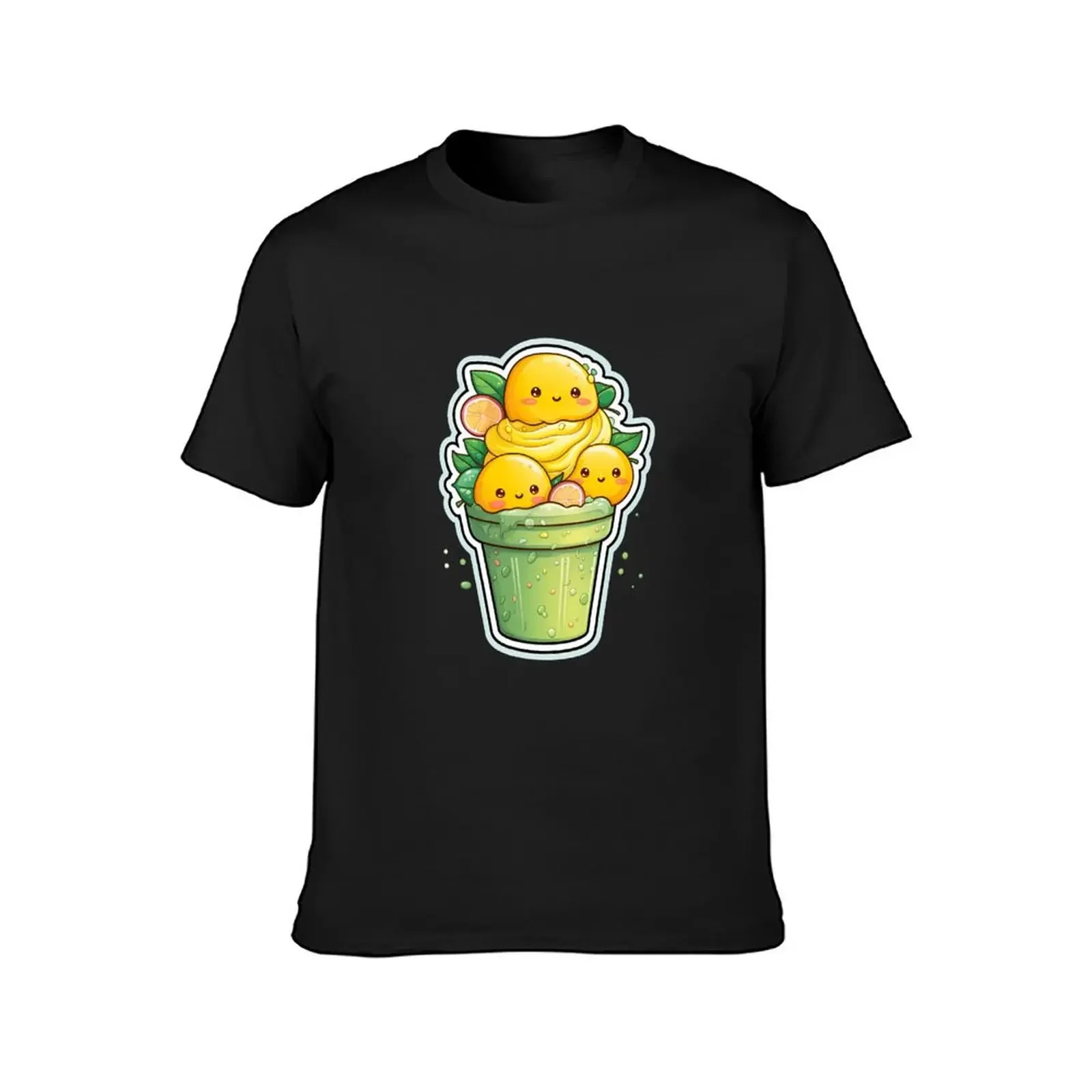 Lemon Sorbet Fiesta Delight T-Shirt korean fashion anime tshirt quick drying man t shirt t shirts for men