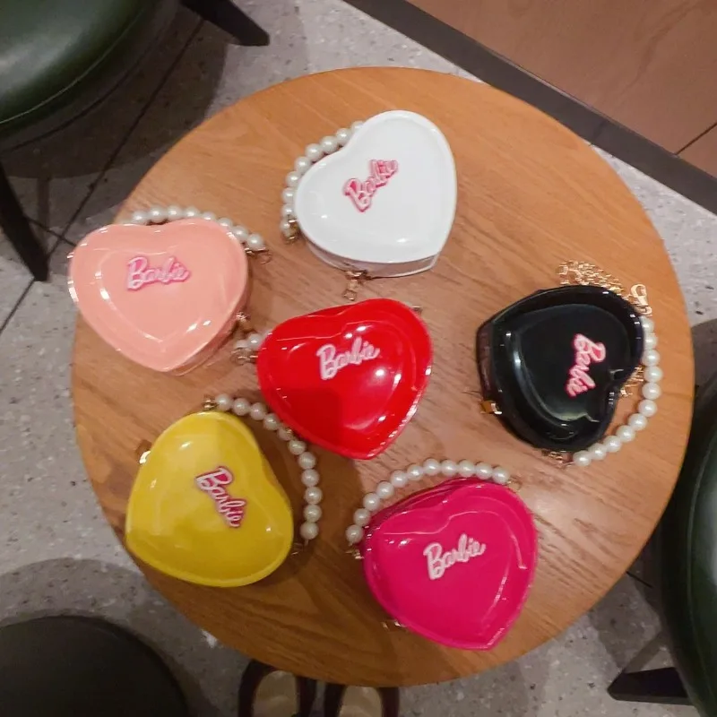 2025 جديد الصيف باربي الكورية نمط القلب صفر محفظة لطيف أنيق المرأة التسوق Kawaii الفتيات حقيبة كروسبودي صغيرة