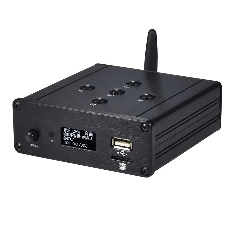 

High fidelity U disk TF card lossless music player ES9038 audio decoding hifi active bass bluetooth 5.0