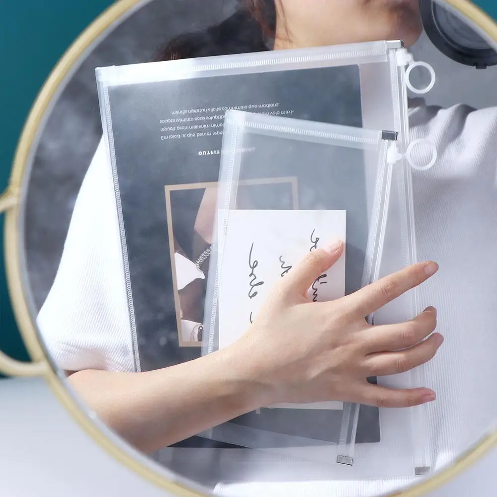 Fournitures scolaires Staacquering Desk Storage, Zipper Powder Binder Bag, Document Bag, Binder Pockets, School Folder, Office File Holder