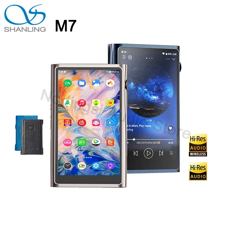 

SHANLING M7 MP3 Player HiFi Portable Music Player Hi-Res Audio MP3 Player Bluetooth ES9038Pro DAC Headphone Amplifier Android 10
