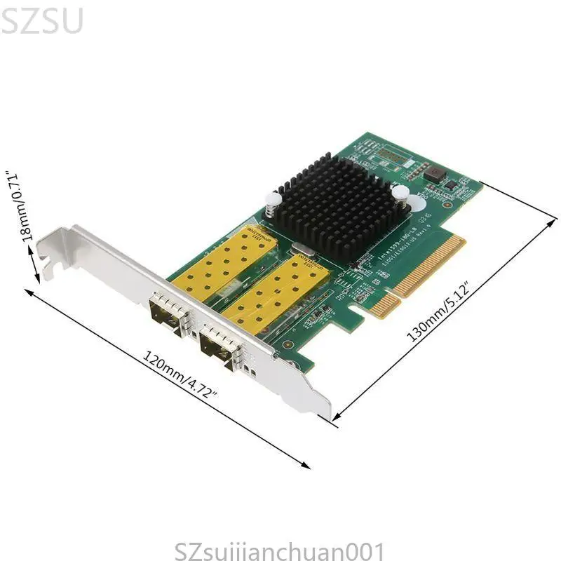 SZSU Dual Gigabit Port PCIe 10 1000m Server -Netzwerkkarte für 82599 PCIe -Adap