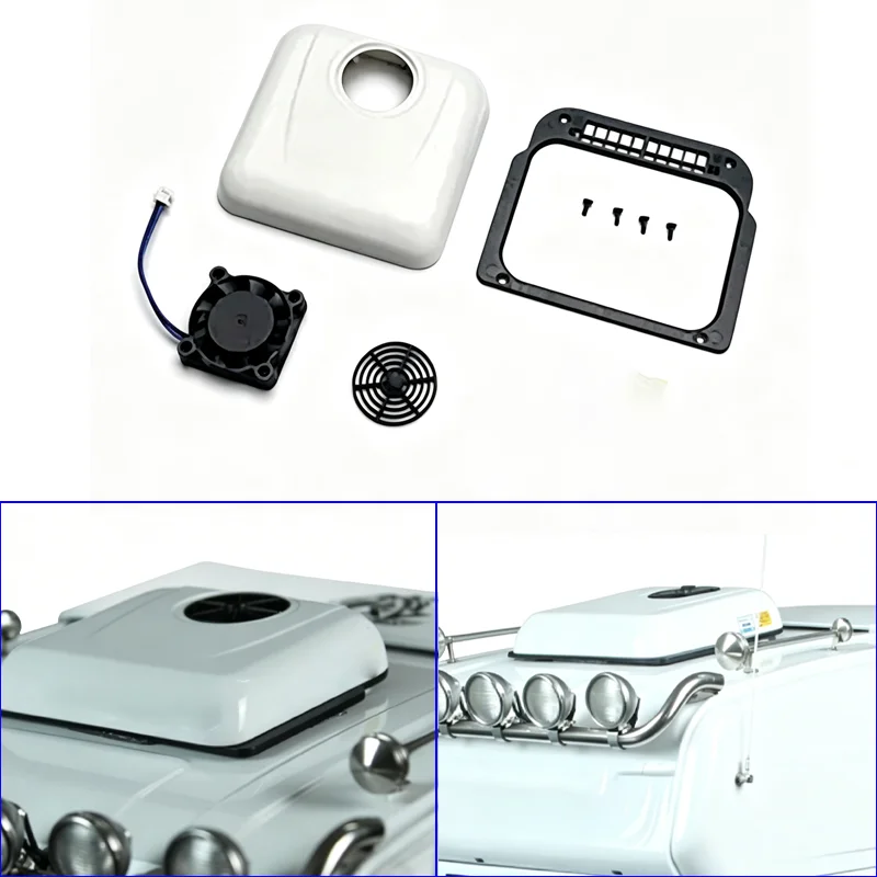 1pcs Top Parking Air Conditioning Model for 1/14 Tamiya RC Truck for SCANIA 770S R620 for VOLVO BENZ Arocs MAN TGXCar