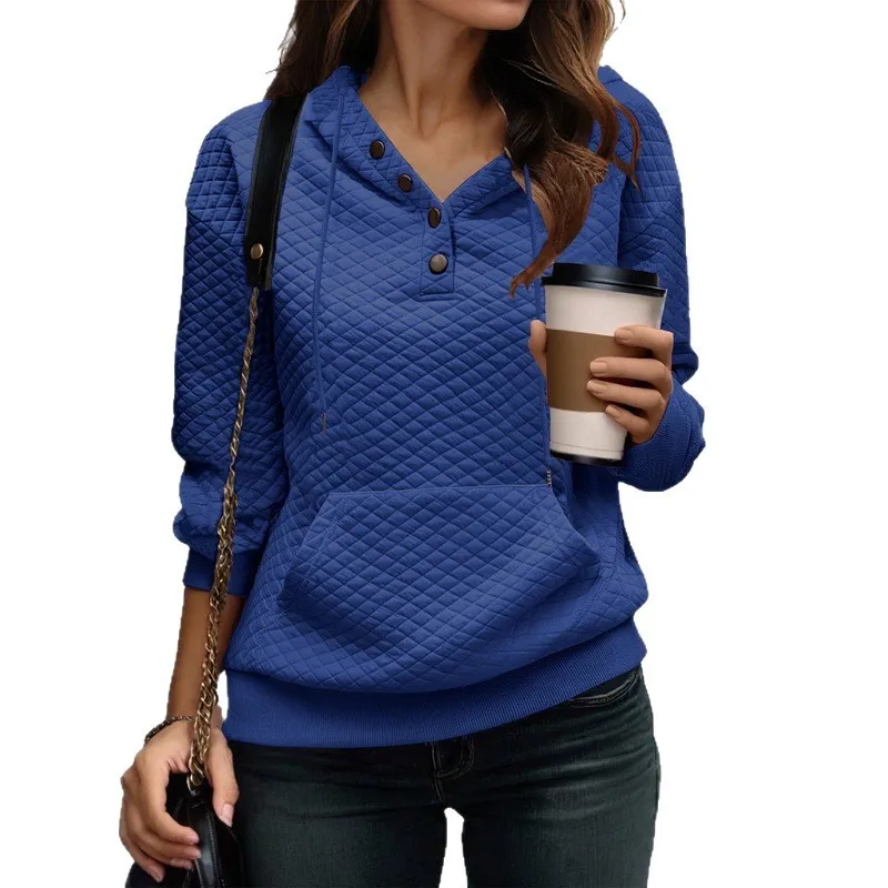 المرأة البلوز البلوزات معطف جديد الخريف طويلة الأكمام زر مخفي مزين سترة الصلبة معطف معاطف صغيرة للنساء الملابس #5