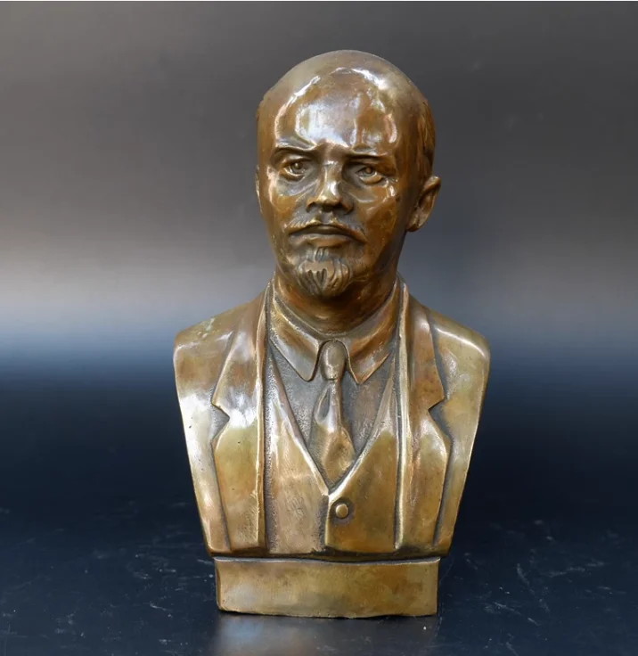 7 Copper Statue Soviet Leader Vladimir Ilyich Ulyanov Lenin Bust Bronze Statue