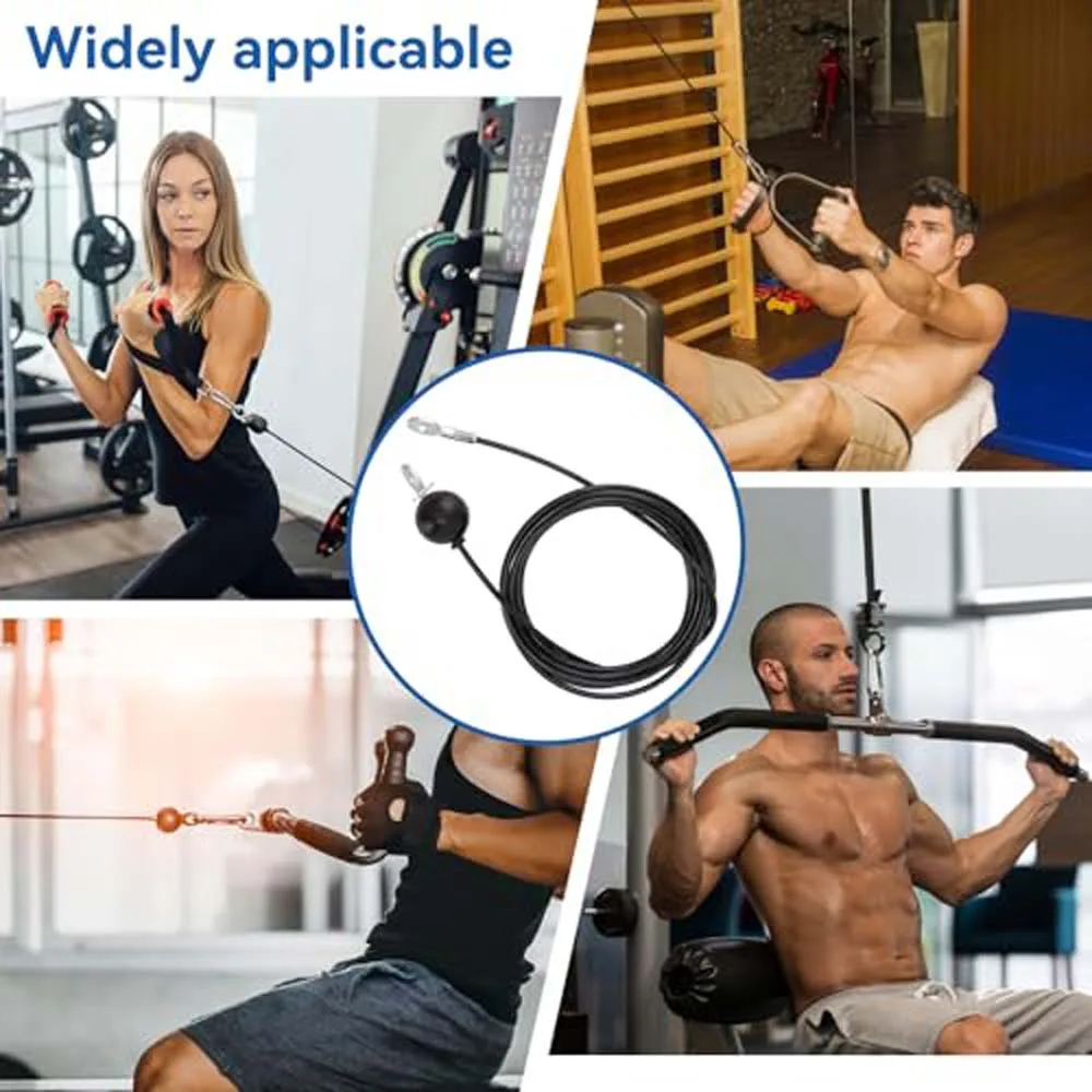 1,4/1,8/2/2,5M Stahlseil DIY Hochleistungs-Multigym-Kabel Fitness-Seilzugmaschine Heim-Fitness-Trainingsgeräte Zubehör – Detail 1