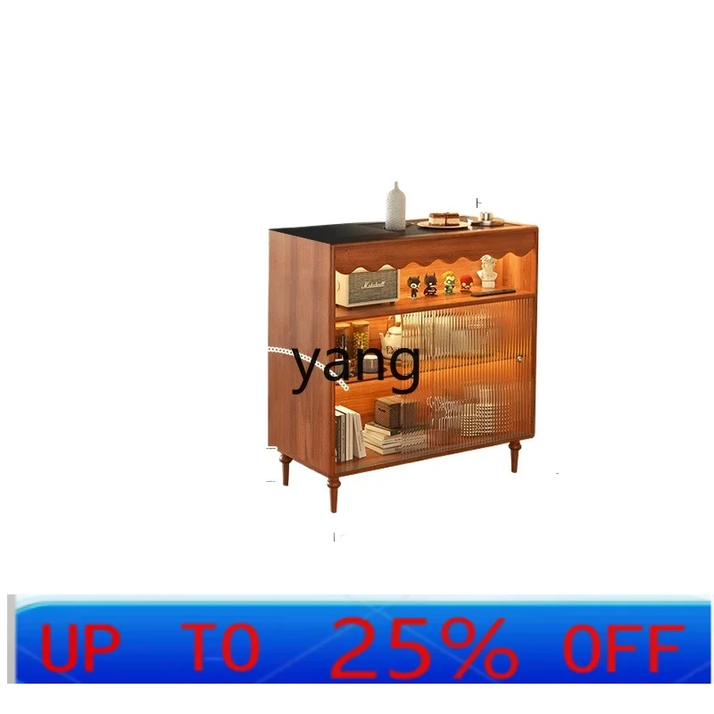 

LH Solid Wood Bar Counter Household Retractable Retro Hallway Integrated Folding Bar