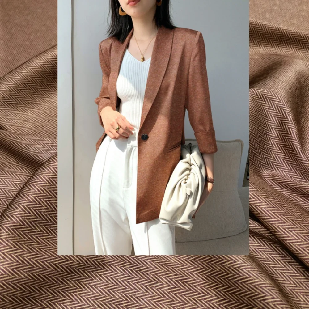 

Шелковая эластичная саржевая ткань шелковицы, брендовая модная дизайнерская рубашка, одежда для шитья, материал, продается во дворе, оптовая продажа