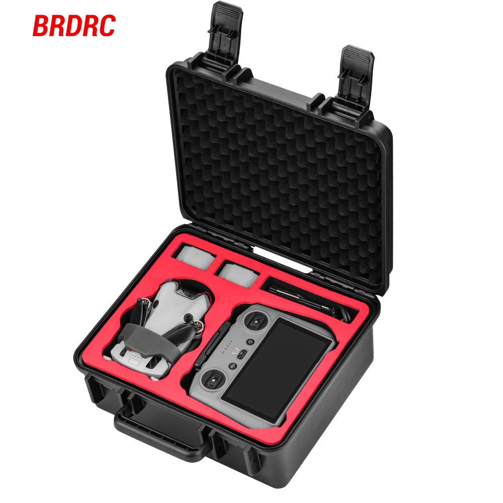 

BRDRC Waterproof Box for DJI Mini 4 Pro Drone Explosion-Proof Case RC 2/RC-N2 Remote Control Travel Bag Protector Suitcase