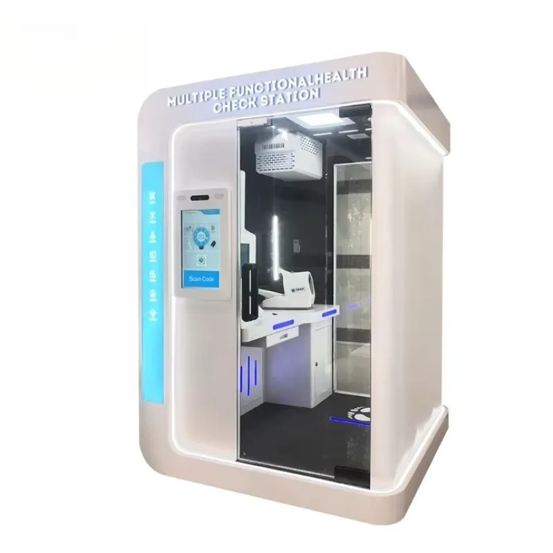 Multi Functional 24 Hour Health Check Station Self Service System with Smart Health Cabin and Remote Diagnosis Customized
