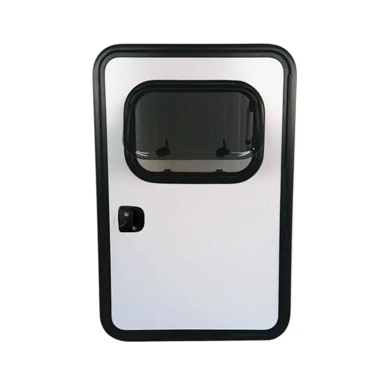 Top Sale Aluminum Alloy Single Point Lock Rv Camper Trailer Door With Extrapolation Window