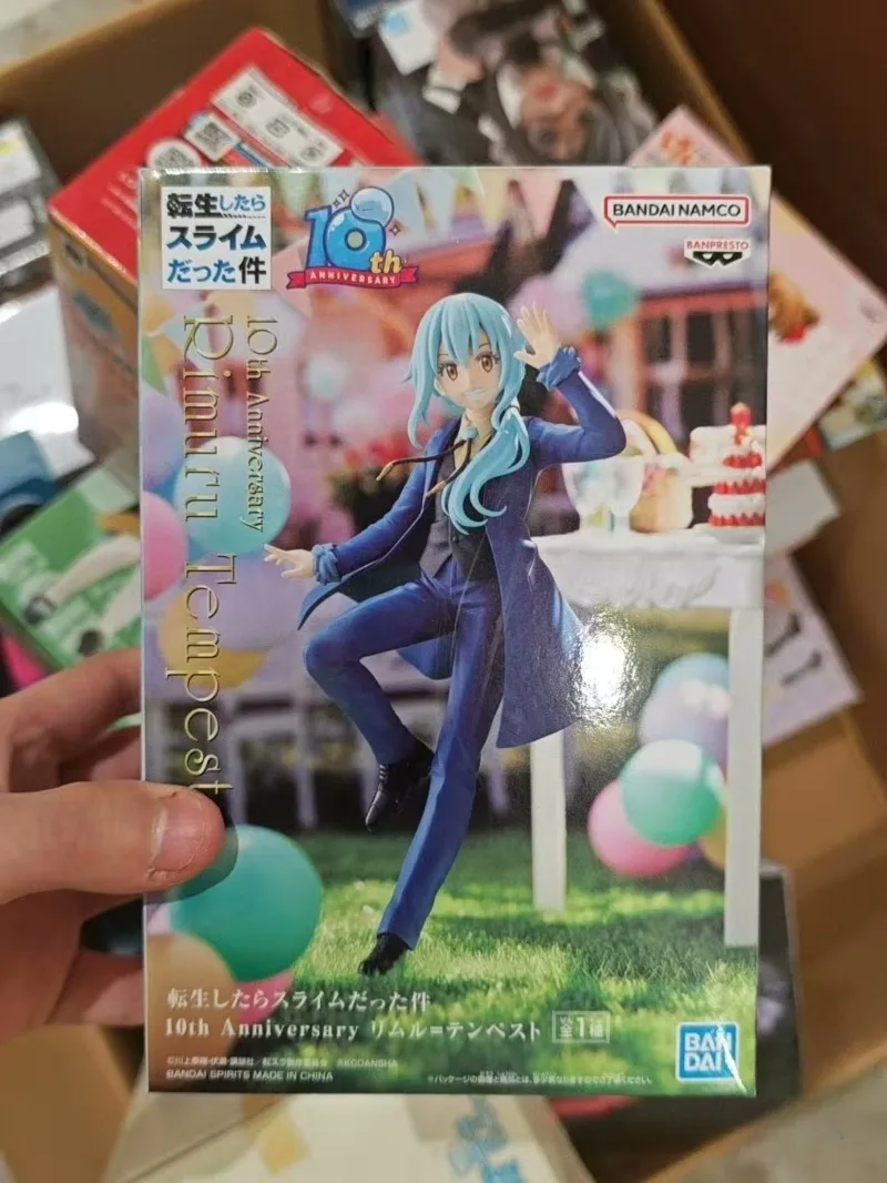 Em estoque original bandai banpresto daquela vez que eu reencarnei como um slime rimuru anime figuras de ação modelo brinquedos ornamento presentes