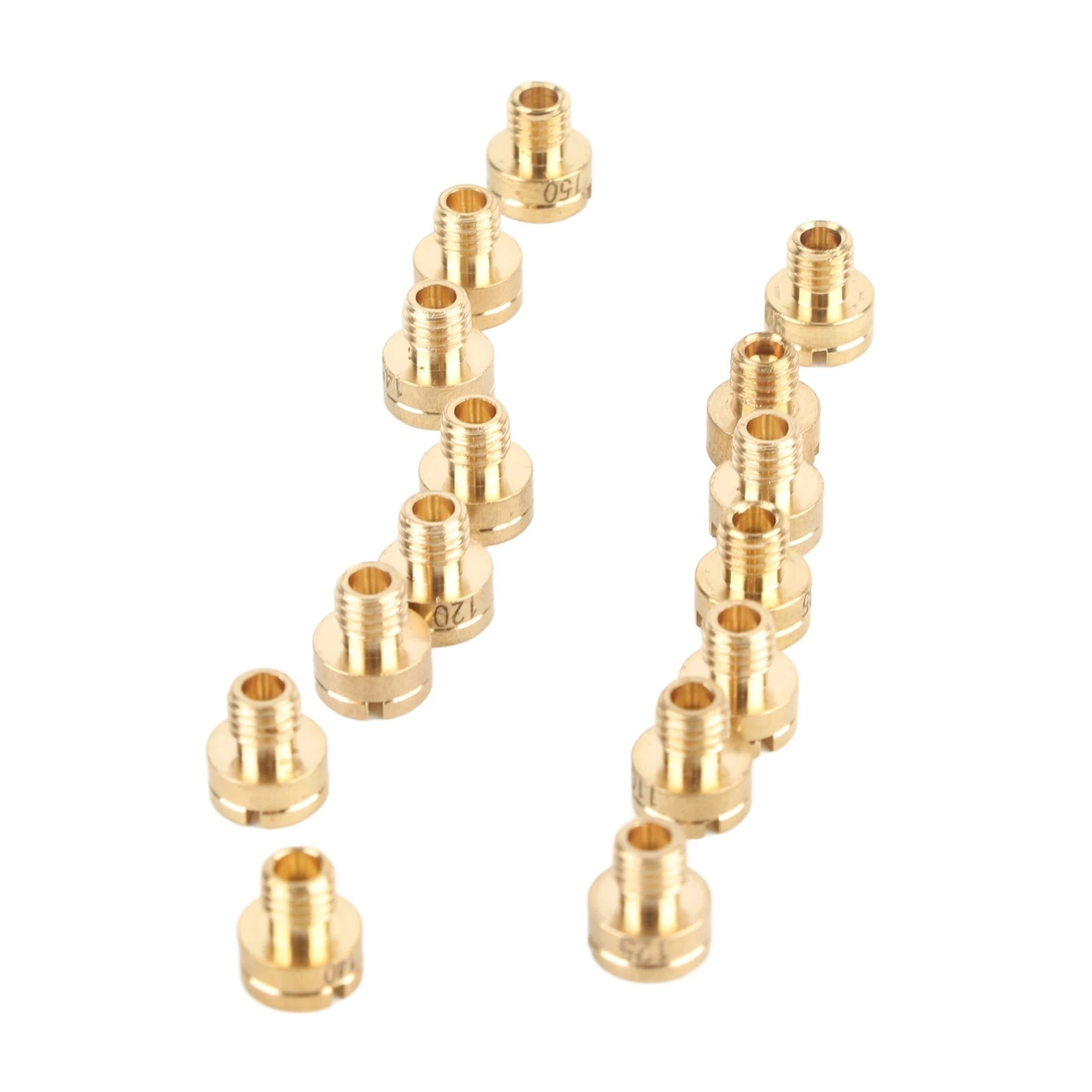 15pcs Carburetor Main Jets Kit 88‑150 Metal Durable Nozzle for Mikuni N100 604 VM22 VM24 VM26 VM30