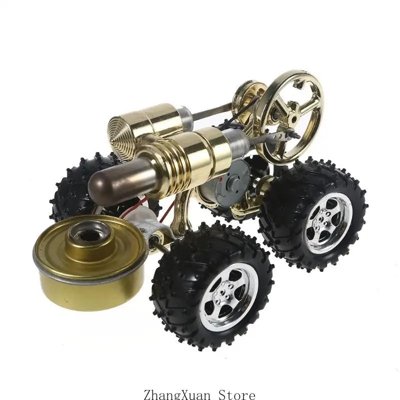 Klassisches Metall-Stirling-Automotor, Motor, Physik, experimentelles Spielzeug, Geschenke, Retro-Metall, Wissenschaft, für 3XUF – Detail 8