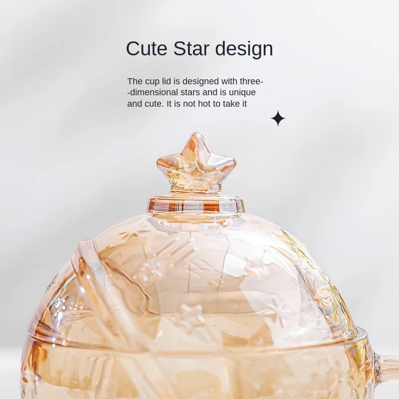 Exquisite Glass Astronaut Mug With Lid Spoon Transparent Drink Cup Drinkware Glasses Cupshe Espresso Cups of Coffee Cute Mugs
