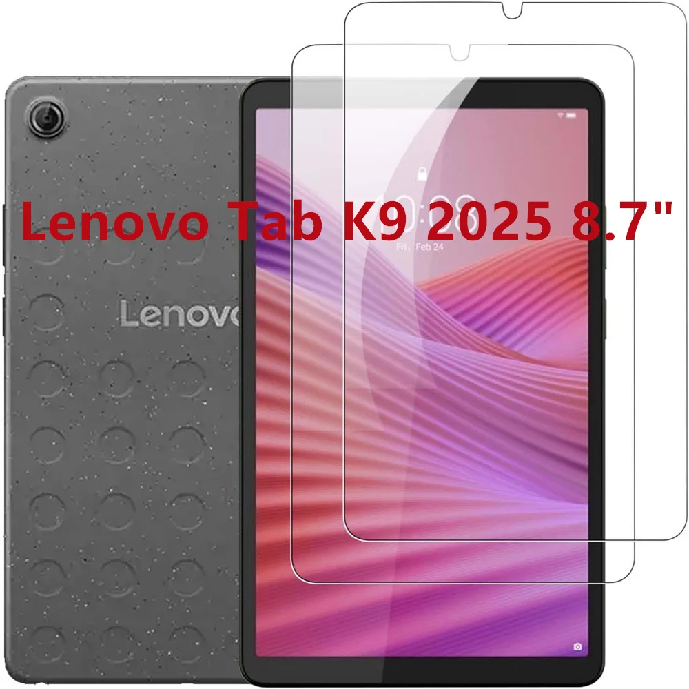 2 Stück 9H gehärtetes Glas Displayschutzfolie für Lenovo Tab K9 2025 Tab One 8,7 Zoll TB-305 TB305FU Explosionsgeschützte Schutzfolie
