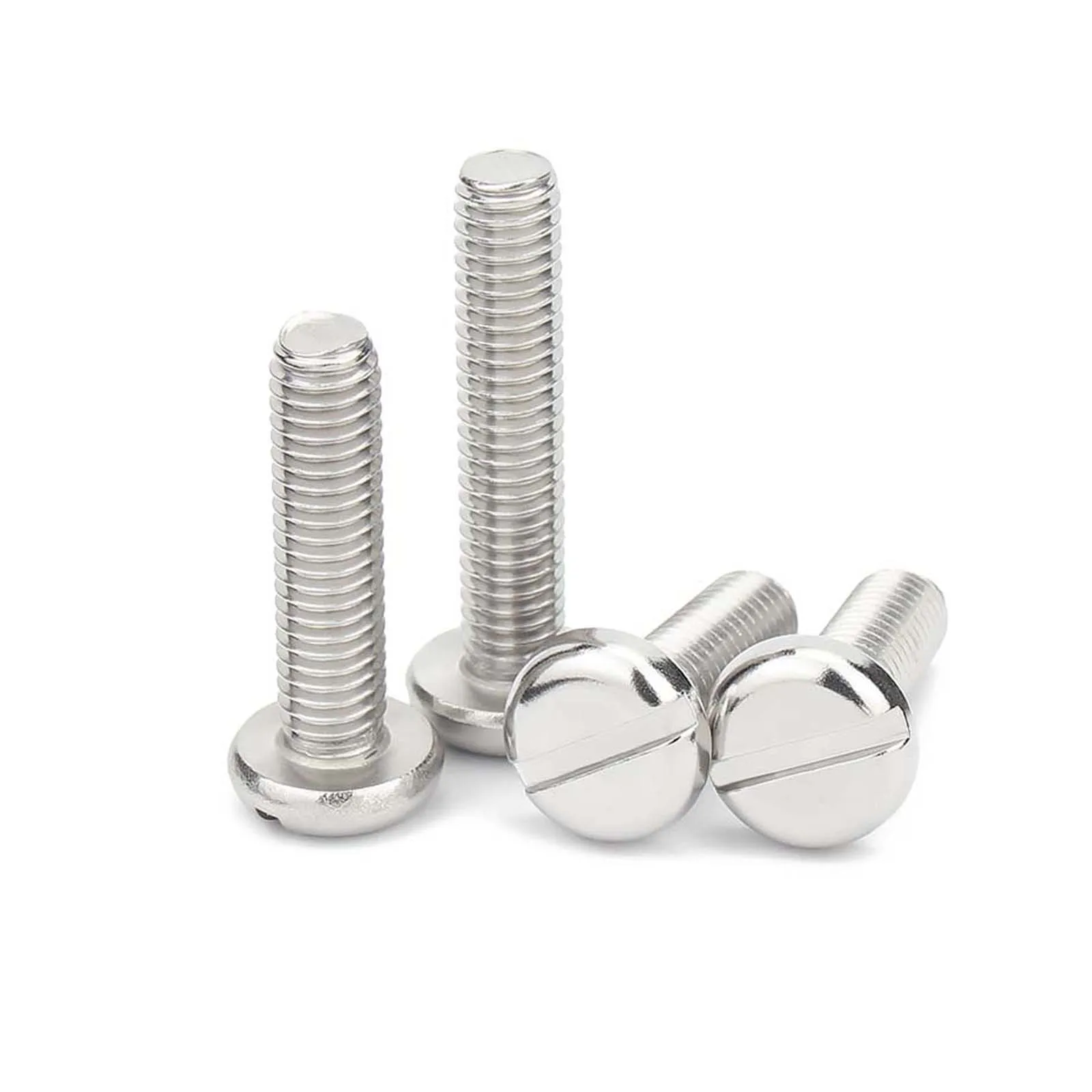 2/5/10/20/25/50pcs/lot M1.6 M2 M2.5 M3 M4 M5 M6 M8 M10 GB67 304 Stainless Steel Slotted Pan Round Head Machine Screw Bolt