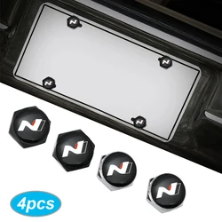 Parafusos da placa do carro Parafusos Quadro para Hyundai, Linha N i20, i30, Sonata, Tucson, Azera, Elantra, Veloster, Kona Acessórios, 4pcs