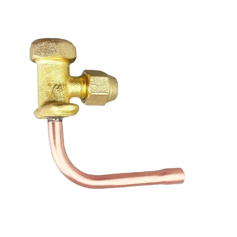 

100pcs/CTN 1/4" Straight Elbow AC Air Conditioner Parts Service Valve