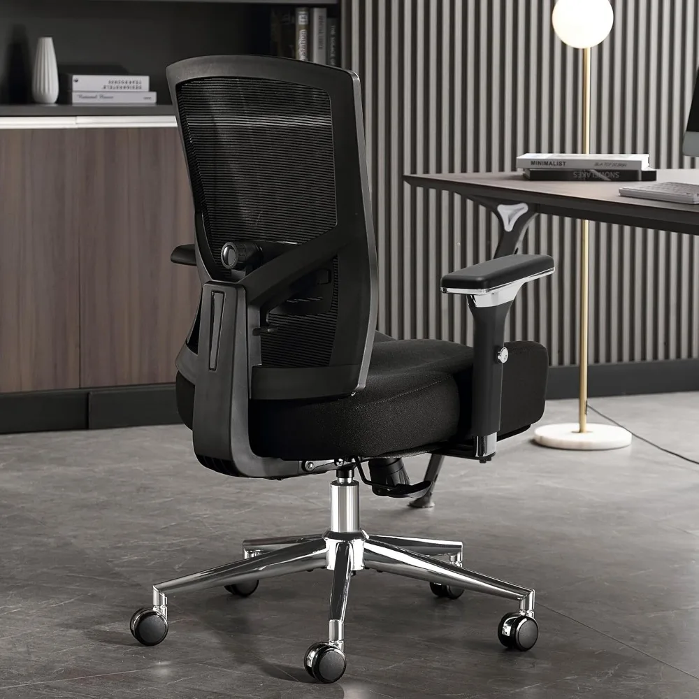 

600lbs Big and Tall Office Chair,Oversized Ergonomic Breathable Mesh Desk Chair with W-Shape Thicken Seat Cushion