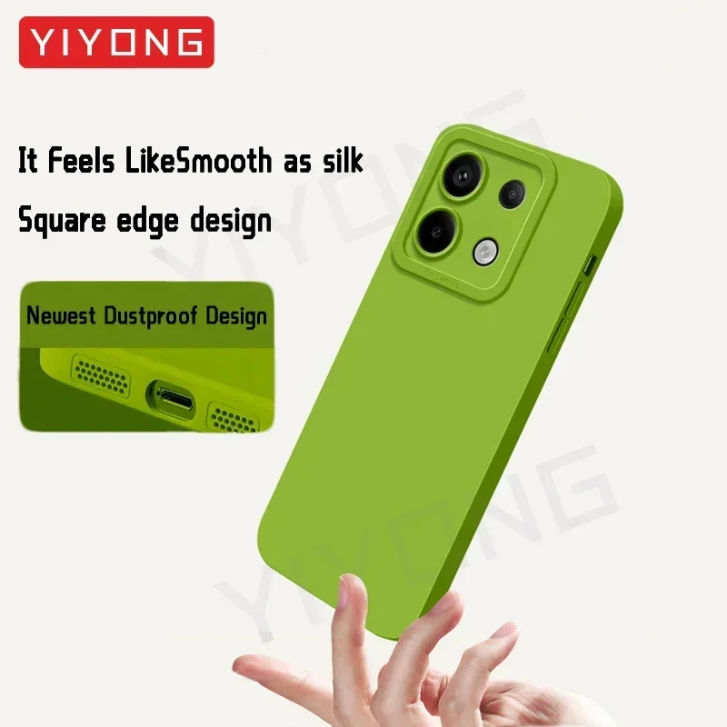 For Redmi Note13 5G Case YIYONG Silky Soft Liquid Silicone Cover Xiaomi Redmi Note 13 12 Pro Plus Xiomi Note12 Turbo Phone Cases