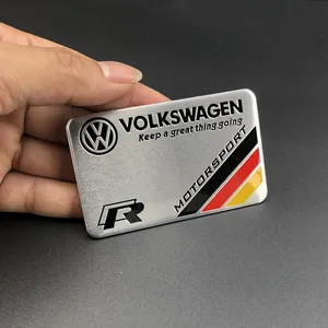 Auto Styling Aluminiumlegierung Aufkleber Emblem, Volkswagen GTI R-Line Polo Golf Passat Scirocco Jetta Käfer Tiguan Artoon, 1PC 12 Hauptverkaufsfusca R -Linie - №2