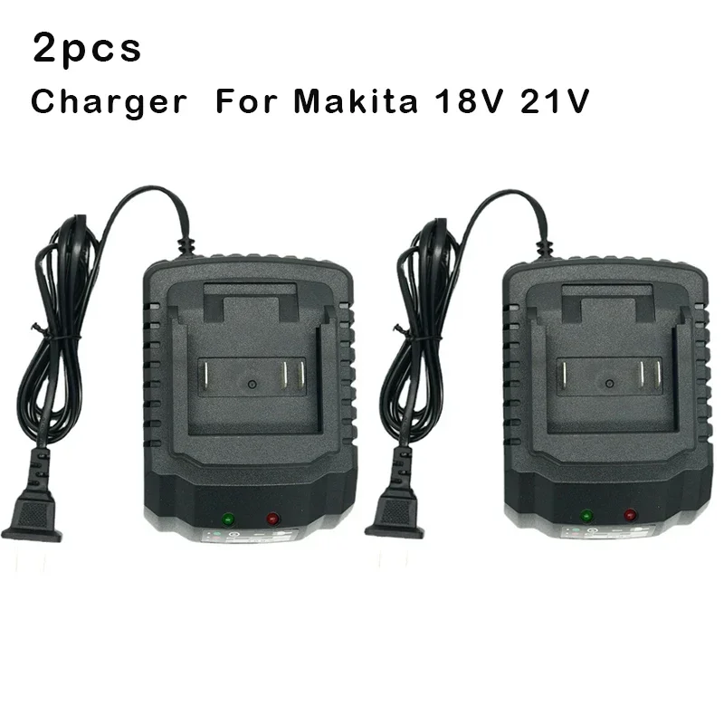 

1-2pcs Battery Charger Suitable For Makita 18V 21V Tools EU/US Plug Power Tool Portable High Quanlity Smart Fast Li-ion Charging