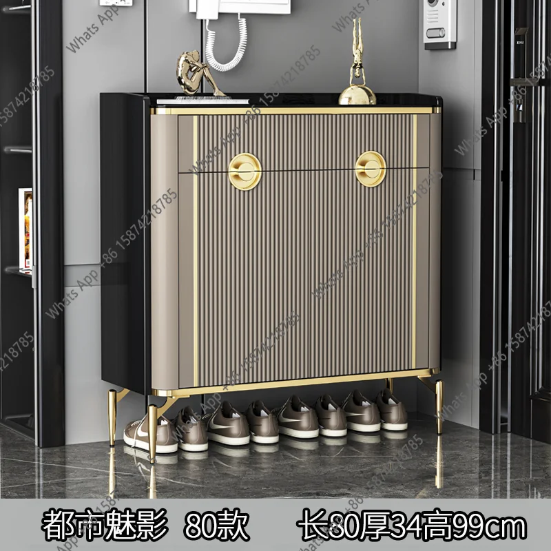 Zx Z 67 Italian Light Luxury Shoe Cabinet Household Door Entrance Entrance Entrance Cabinet Shoe Cabinet Rock Slab Countertop Sh