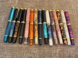 New Admok M800 Acrylic Fountain Pen Schmidt Soft No.6/35# F/M/B 0.5/0.7MM Bock Bent Nib Inking Pen Students Writing Gift Pen