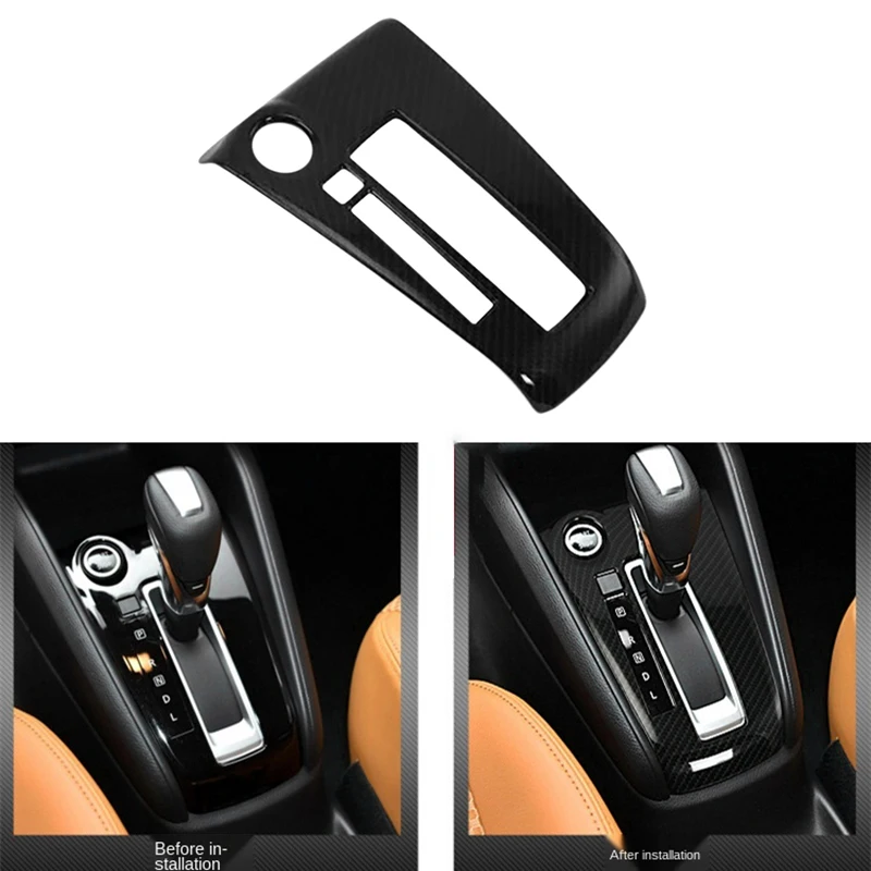 

For Nissan Kicks 2017-2020 Carbon Fiber Gear Shift Box Cover Trim Sticker Decoration Frame Interior Accessories