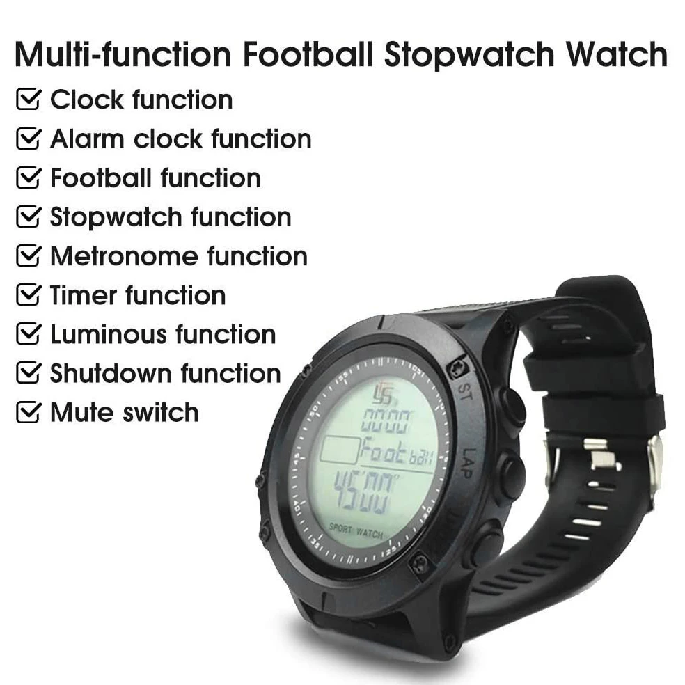 Stopwatch Digital Soccer Stop Watch for Coaches 100 Lap Memory Water Resistant Countdown Stopwatch