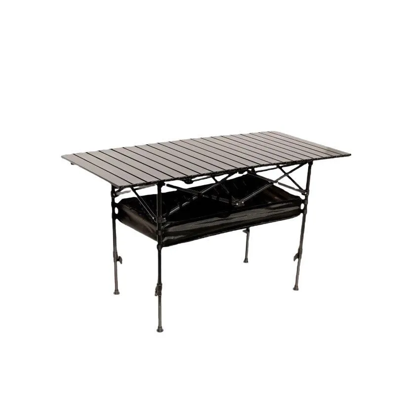 

LH Lifting folding table Outdoor portable camping table with net pocket stall folding table