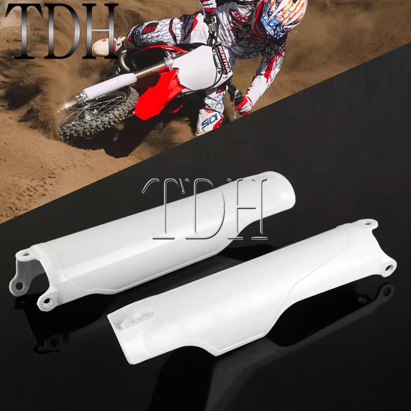 

For 1993-2018 Honda Cr125 Cr250 Cr500 Crf250r Crf450r White Motocross Racing Front Fork Guard Fork Cover CR CRF 125 250 450 500