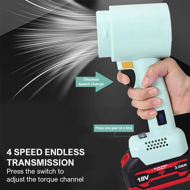 Бесщеточный жестокий воздуходувка для аккумулятора Makita 18 В ﻿ Булавка ﻿ Аккумуляторная автомобильная сушилка на 1600 г, электроинструмент для выдувания пыли