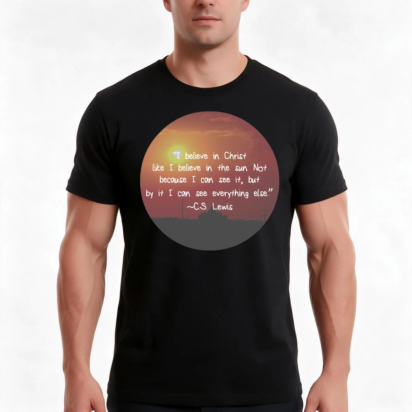 C.S. Lewis Quote T-Shirt, Summer Casual Cotton Tee, Oversized Streetwear Tops, Vintage Graphic Print, Loose Fit Short Sleeve
